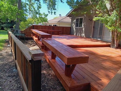 beautiful redwood decking