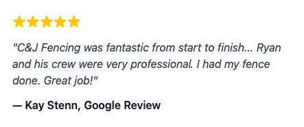5 star review from customer