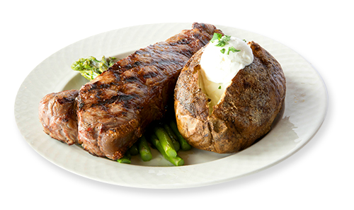 Steak in Plate