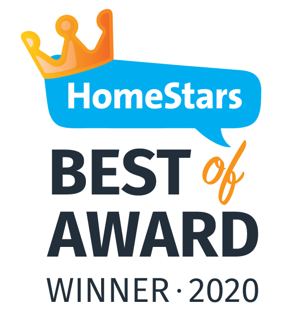 A logo for homestars best of award winner in 2020