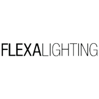 FLEXA LIGHTING, logo con testo nero.