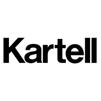 Logo Kartell in nero, carattere sans-serif.