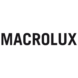 Logo MACROLUX in caratteri maiuscoli e neri.