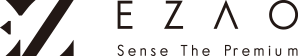 A black and white logo for ezalo sense the premium