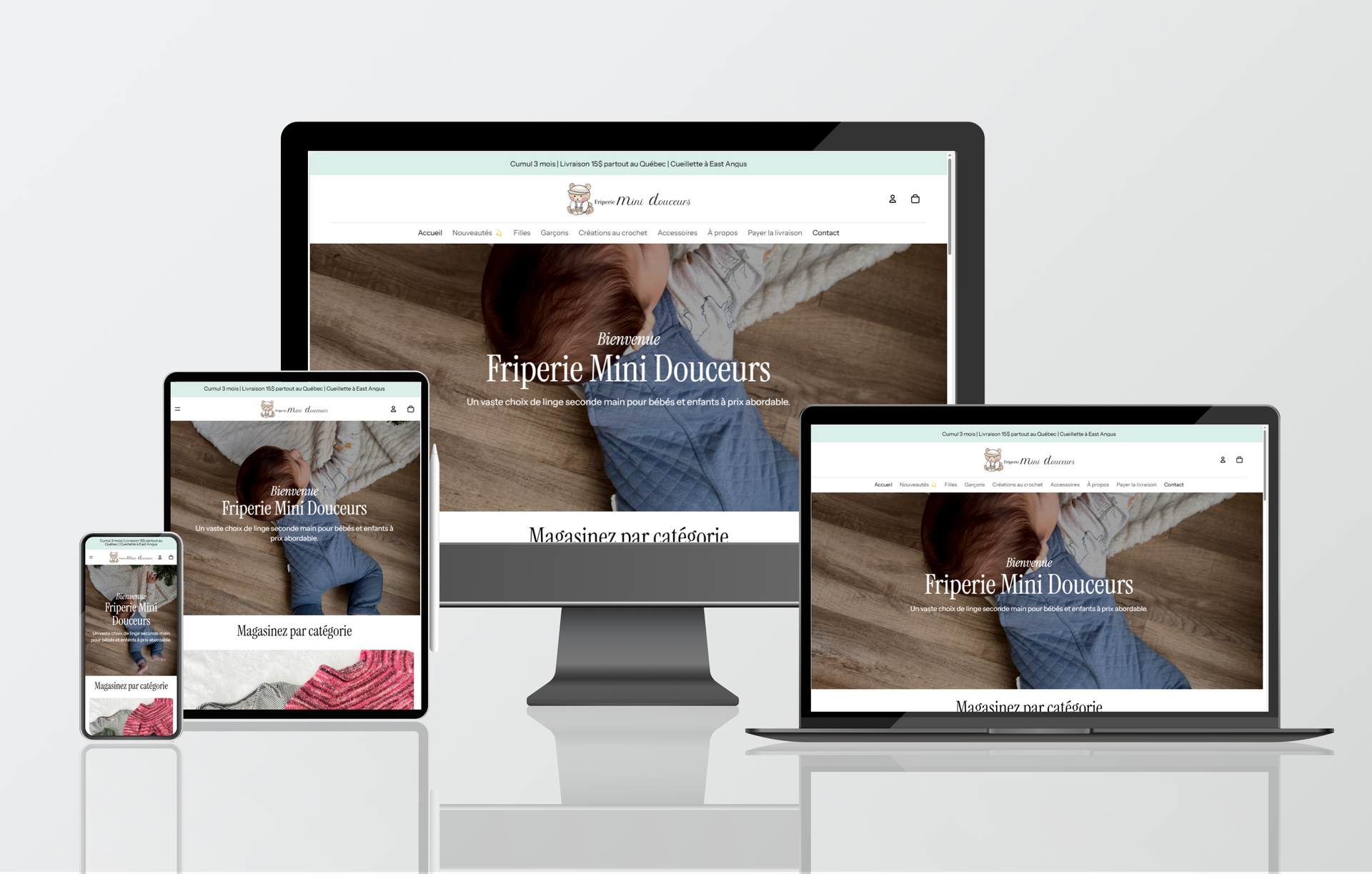 Prévisualisation du site Friperie Mini Douceurs