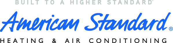 American Standard Heating & Air Conditioning logo: blue cursive text