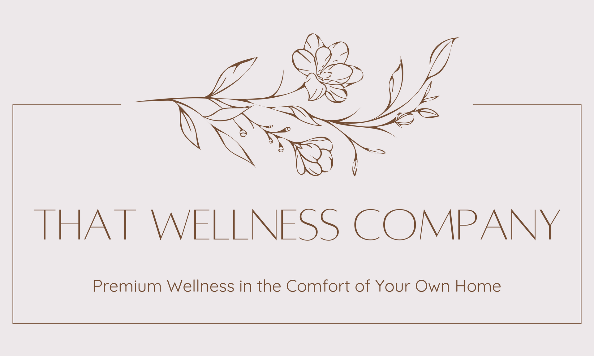 Ein Logo für ein thailändisches Wellnessunternehmen mit einer Blume auf einem Zweig.