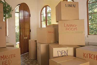 moving boxes in residential property