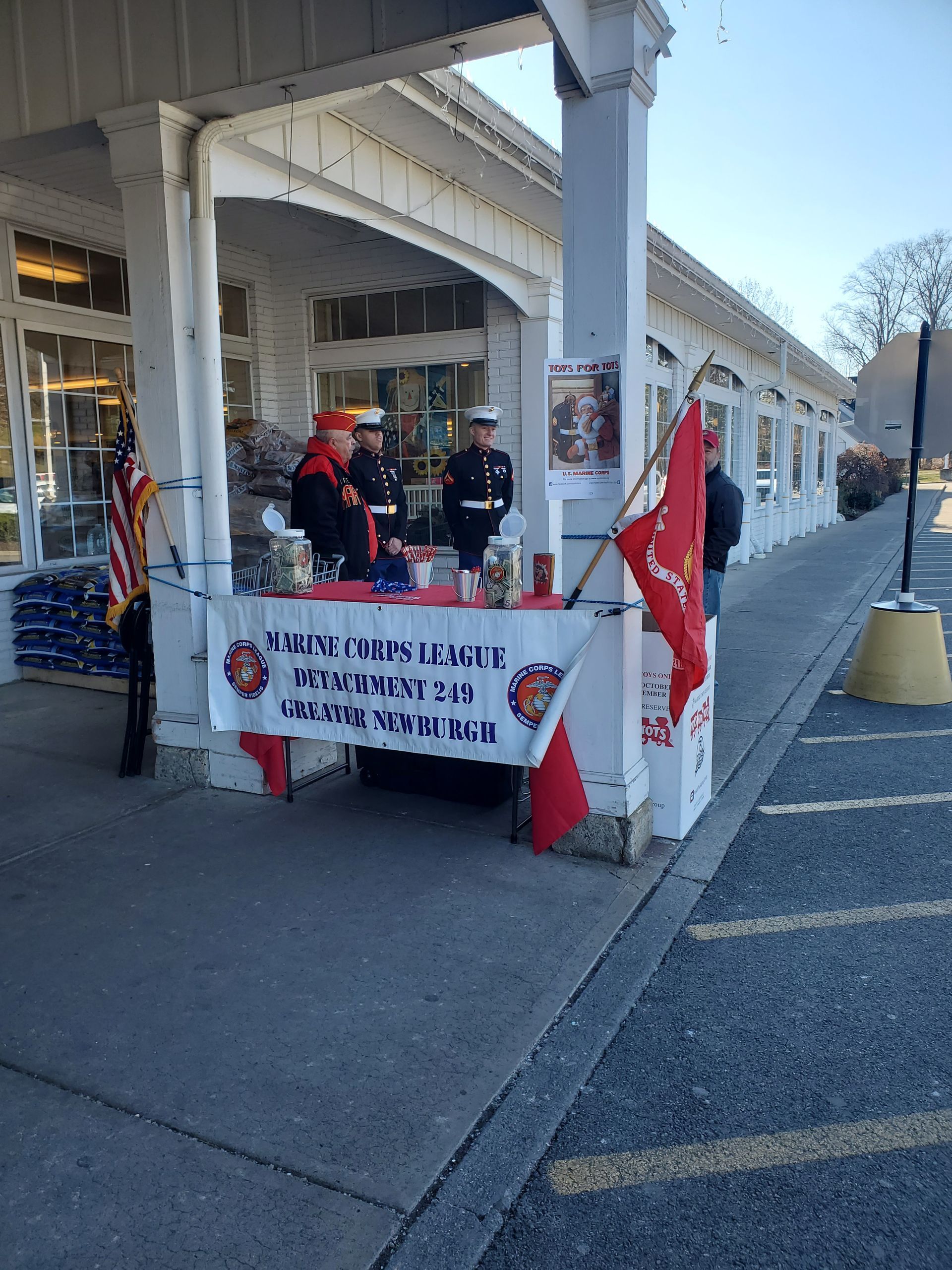 Group of Men Behind Stall — Orange County, NY — MD Preservation