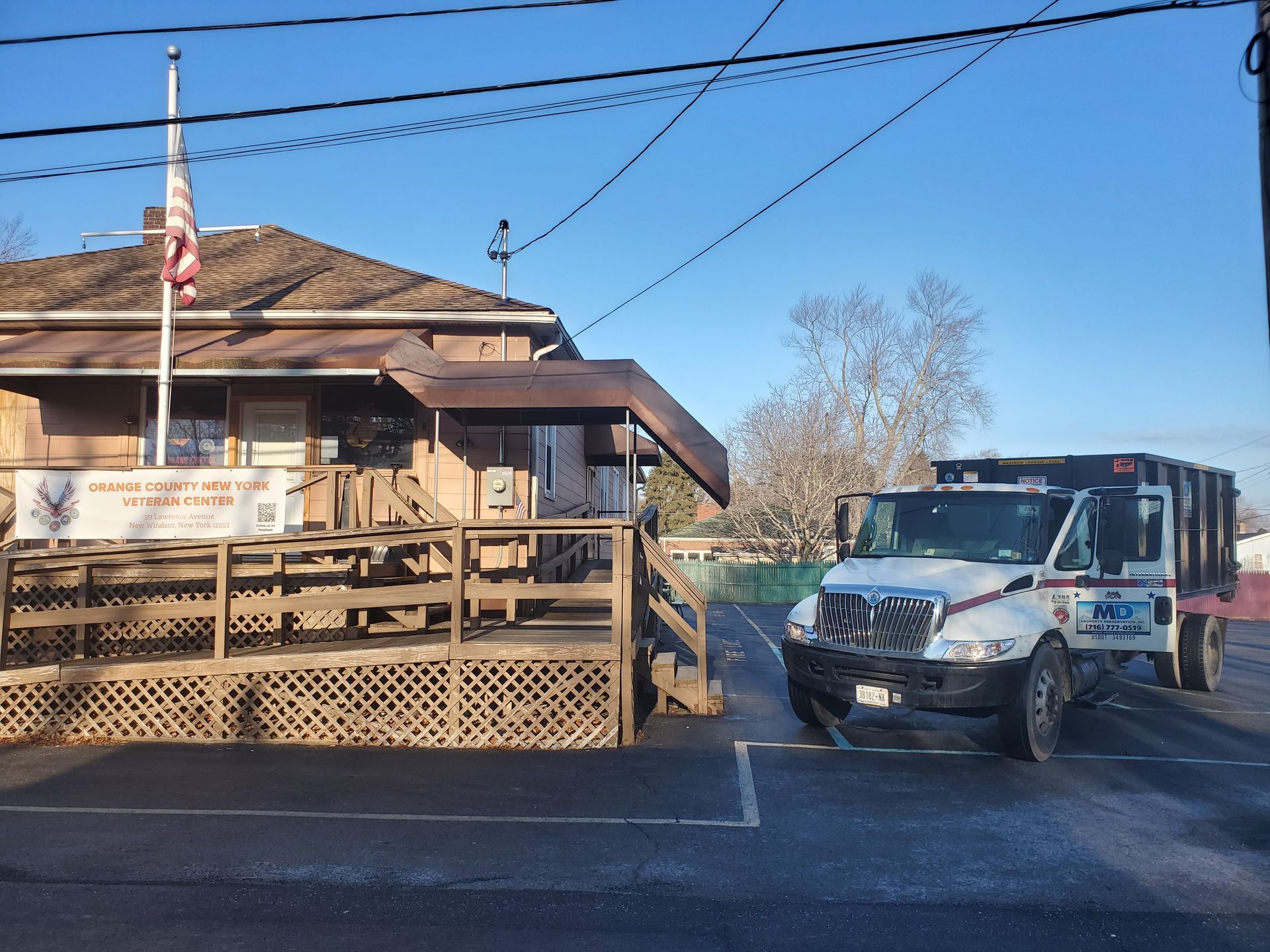 Large Truck Parked Next to Building — Orange County, NY — MD Preservation
