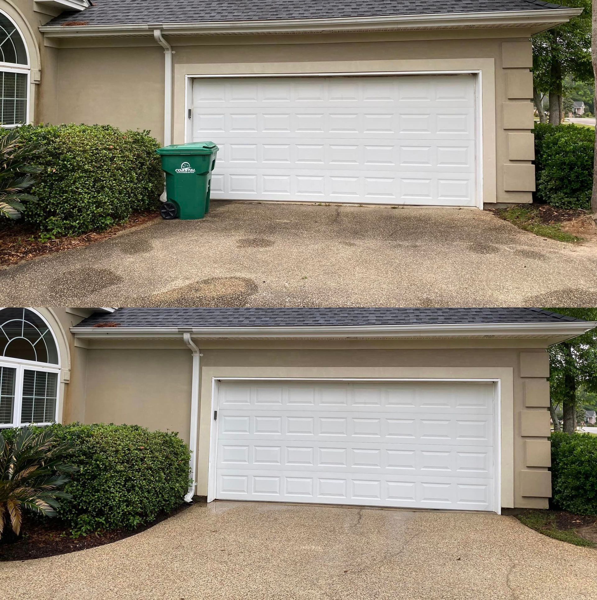 Garage Before And After – St. Louis, MS – Rescue Power Washing, LLC.