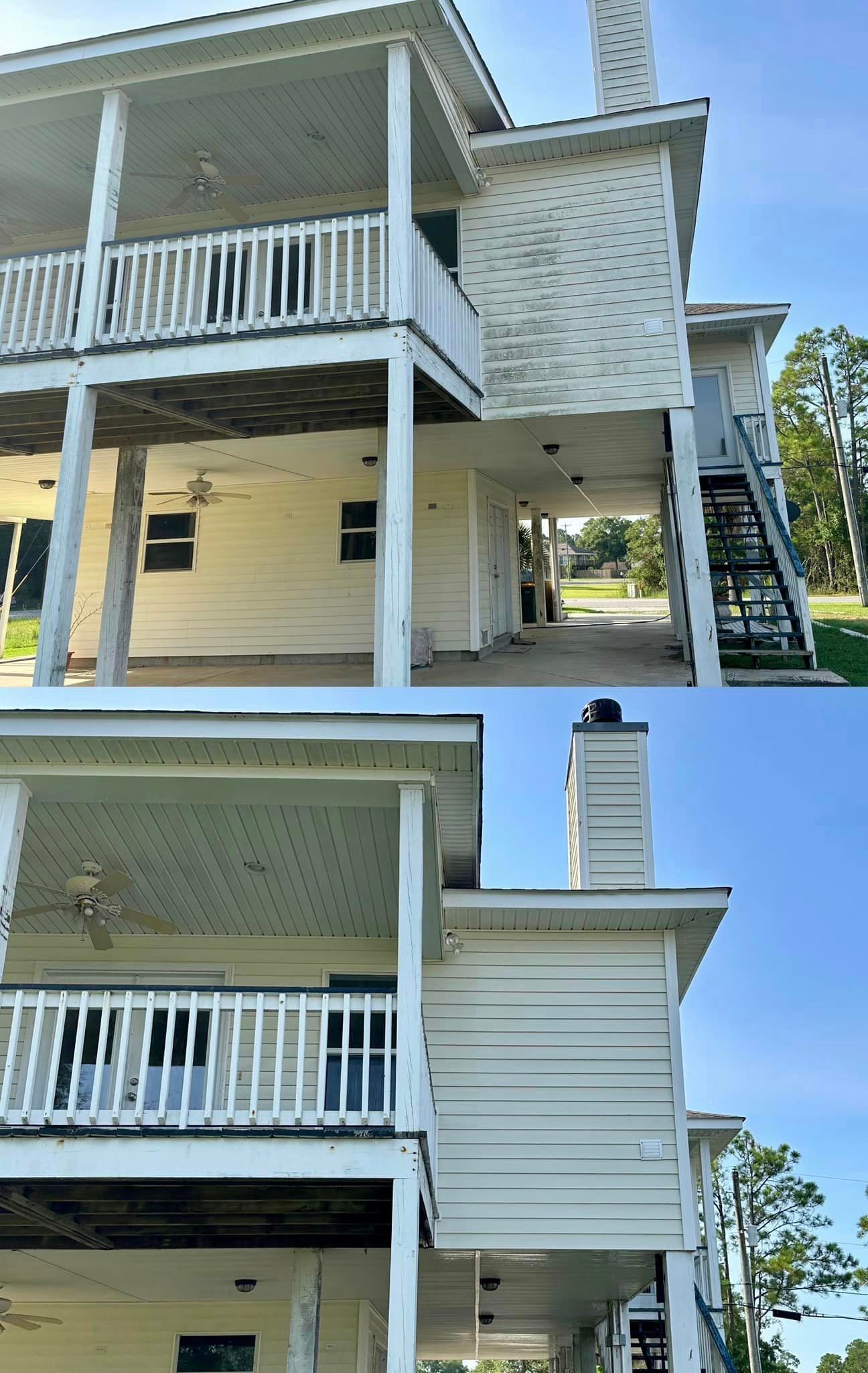 Siding Before And After – St. Louis, MS – Rescue Power Washing, LLC.