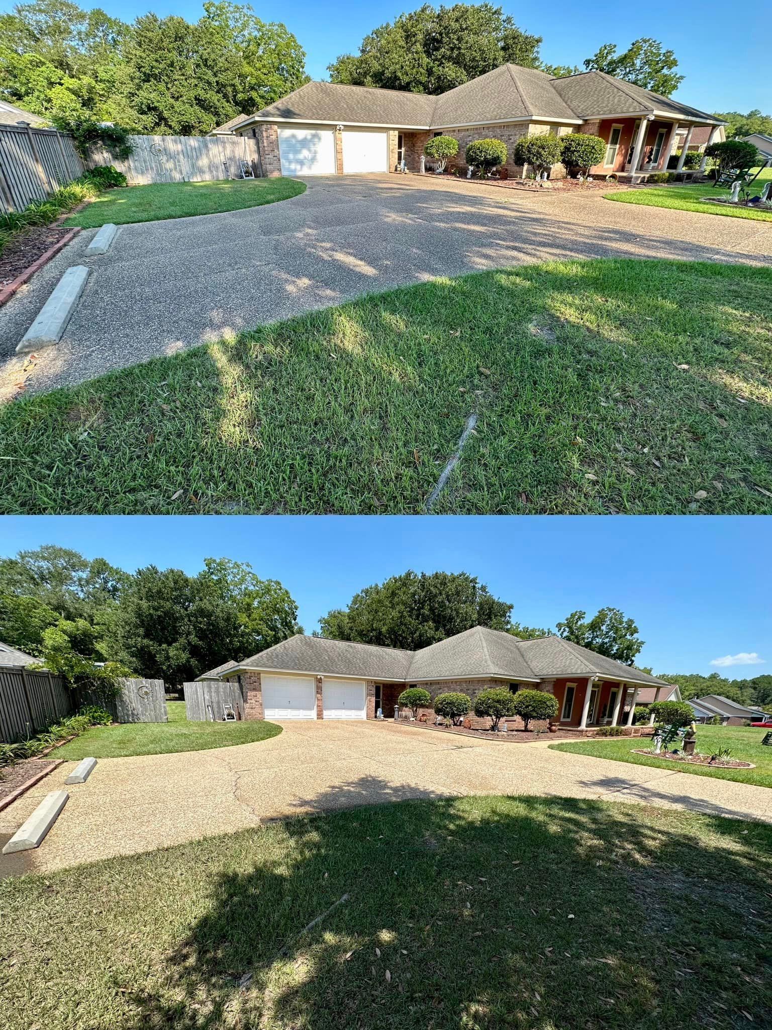 Pathway Before And After – St. Louis, MS – Rescue Power Washing, LLC.