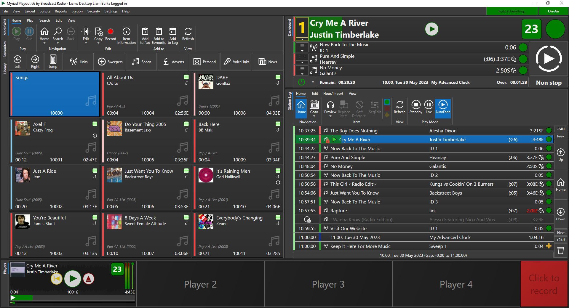 Dark Mode Myriad Playout