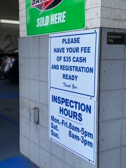 state inspection sign