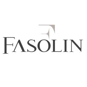 Logo FASOLIN con la "F" stilizzata grigia sopra il testo grigio scuro.