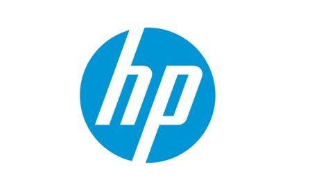 The hp logo is in a blue circle on a white background.
