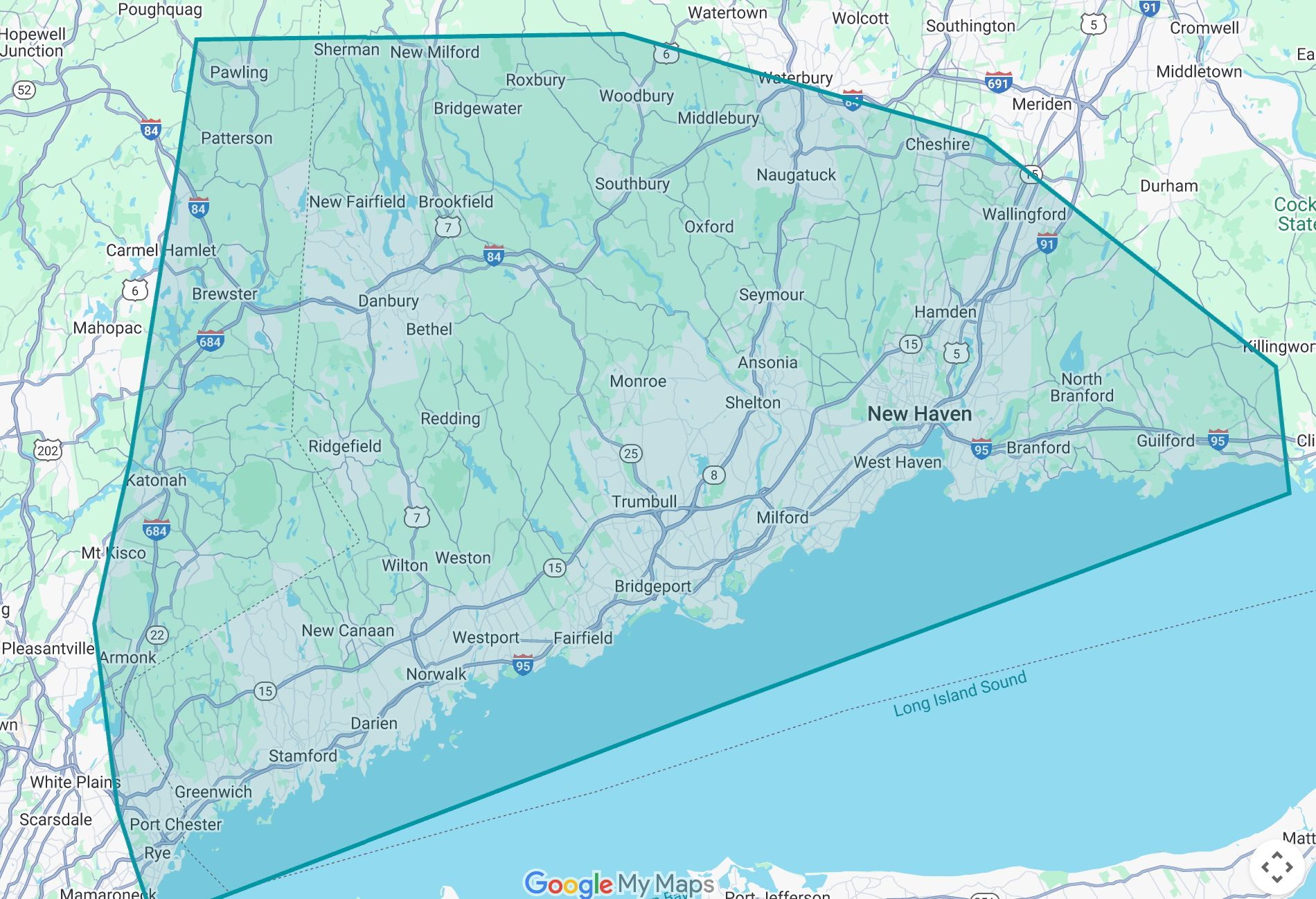 Service area includes NY & CT