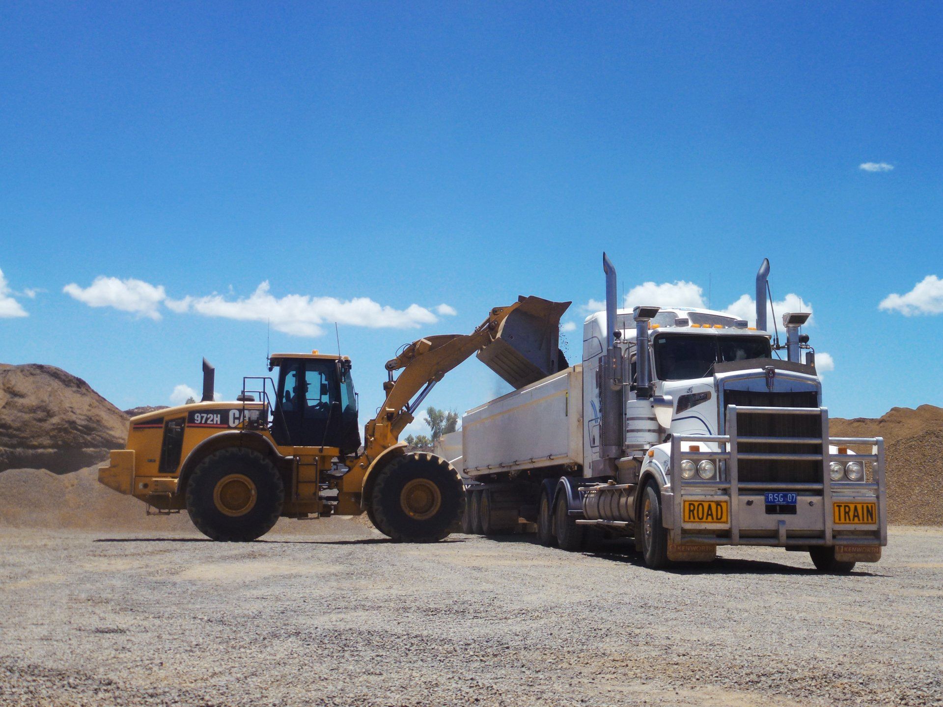 MC Truck parked — Quarry Products In Moranbah, QLD
