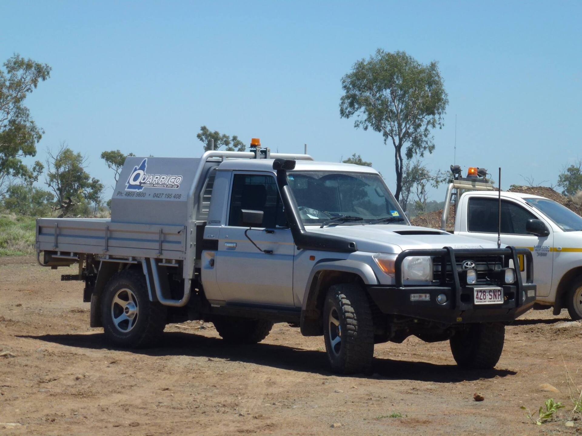 Quarrico Work Ute With Logo — Quarry Products In Moranbah, QLD