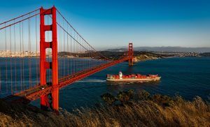 Golden Gate Bridge, an example of a suspension bridge