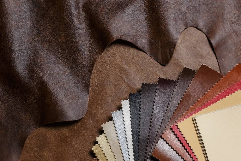 range of leather samples