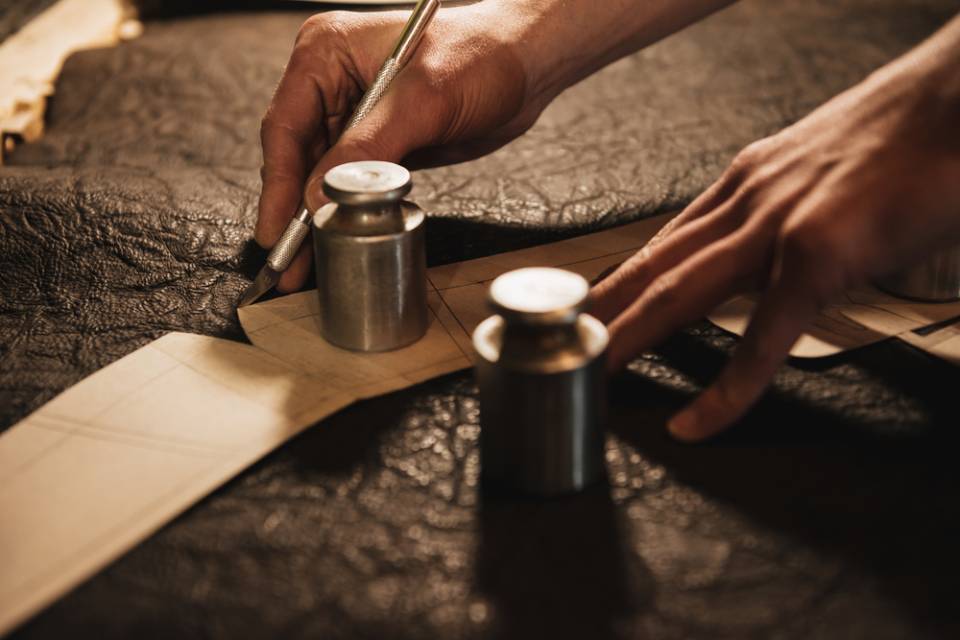 handcrafted leather processing