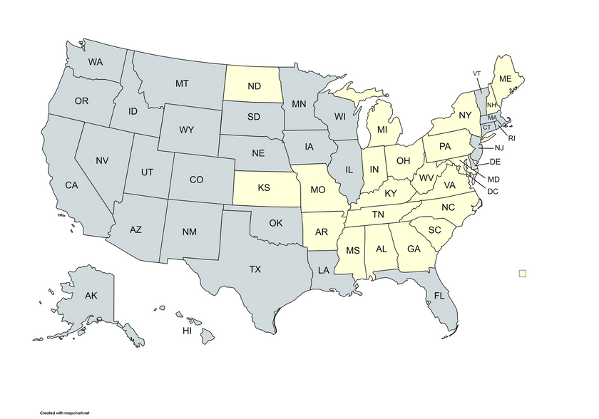 states worked map