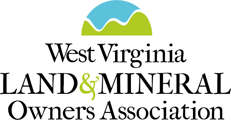 The logo for west virginia land and mineral owners association