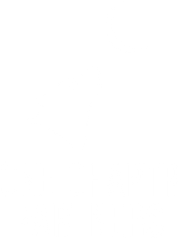 Outline of a wolf howling at a crescent moon.