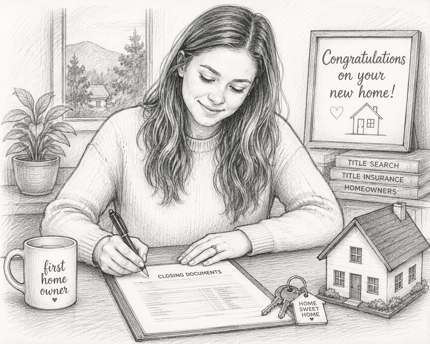Vermont first time home buyer signing legal documents