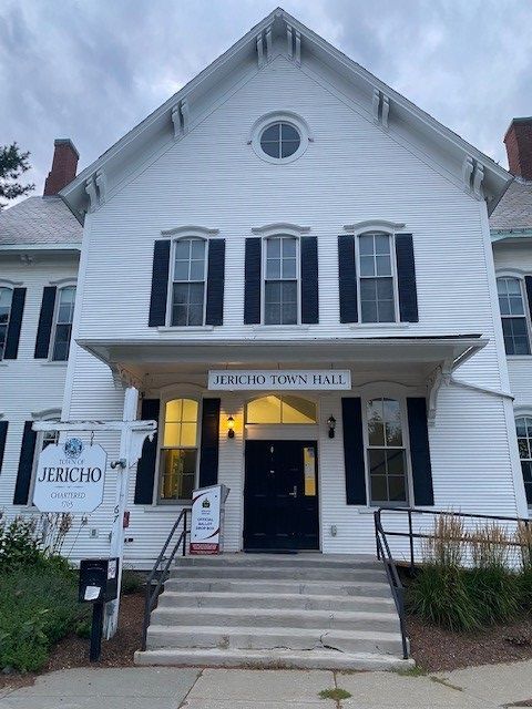 Jericho Town Hall -Jericho, VT — Peet Law Group A picture of Jericho Town Hall, Jericho, VT, an area served by a real estate lawyer