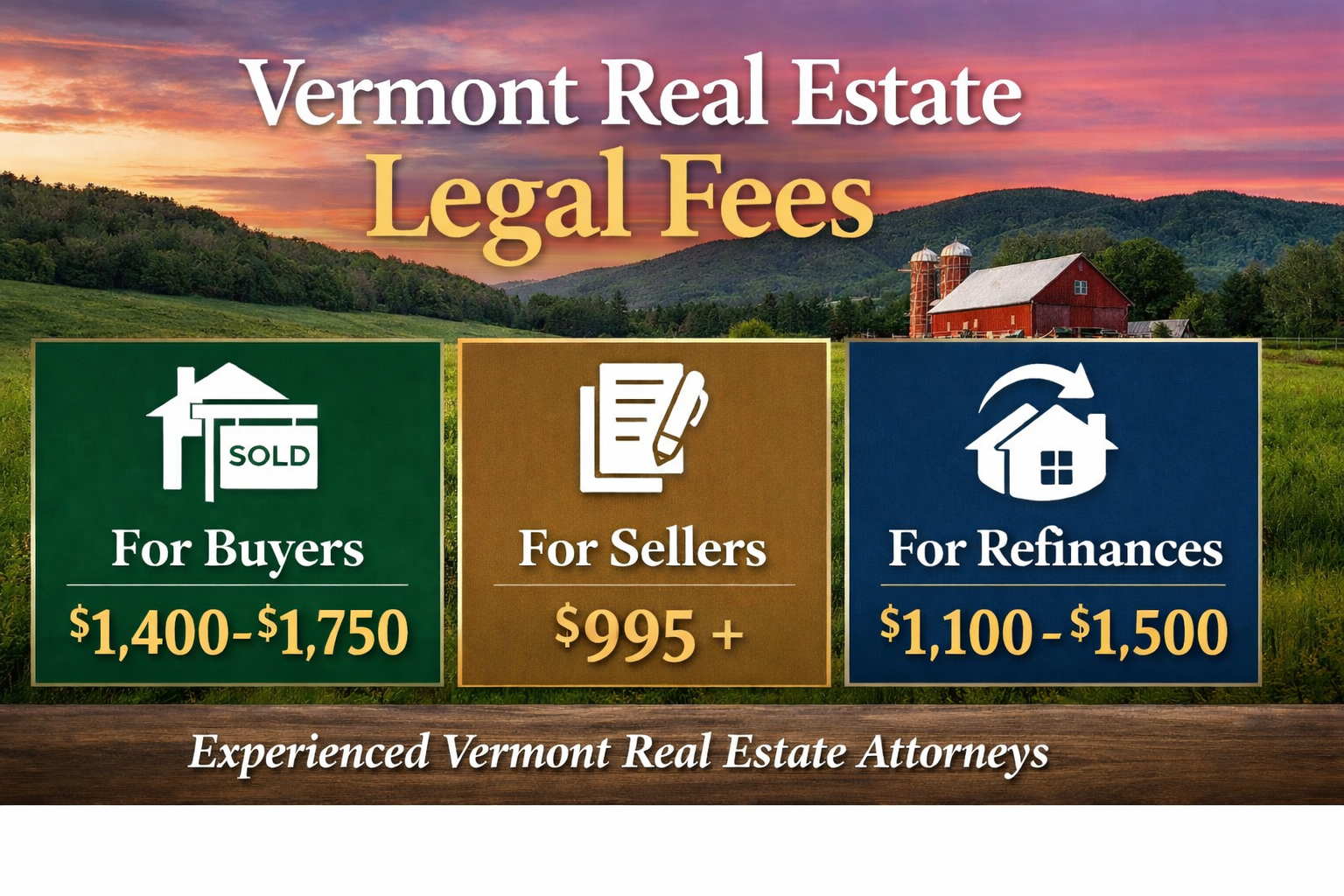 Vermont Real Estate attorney legal fees for Peet Law Group