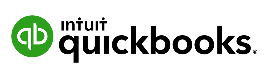 The logo for qb quickbooks is shown on a white background.
