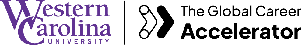 Western Carolina University and The Global Career Accelerator logos.