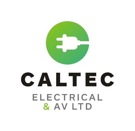View of a Caltec Electrical & AV branded automobile  