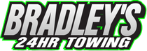A logo for Bradley's 24 Hour Towing