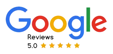 Google Reviews logo with 5 stars and 