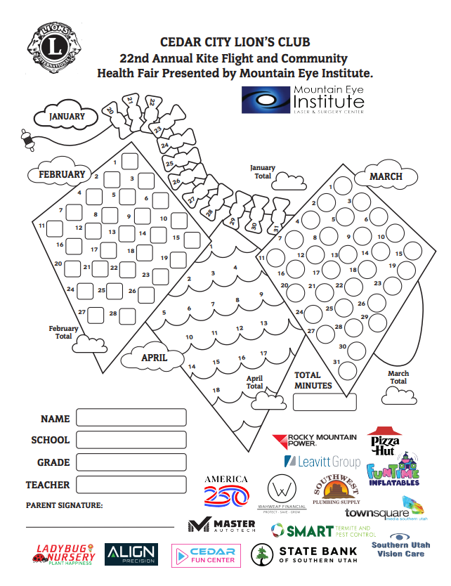 A cedar city lions club health fair presented by mountain eye institute.