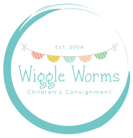 logo for Wiggle Worms children's consignment store