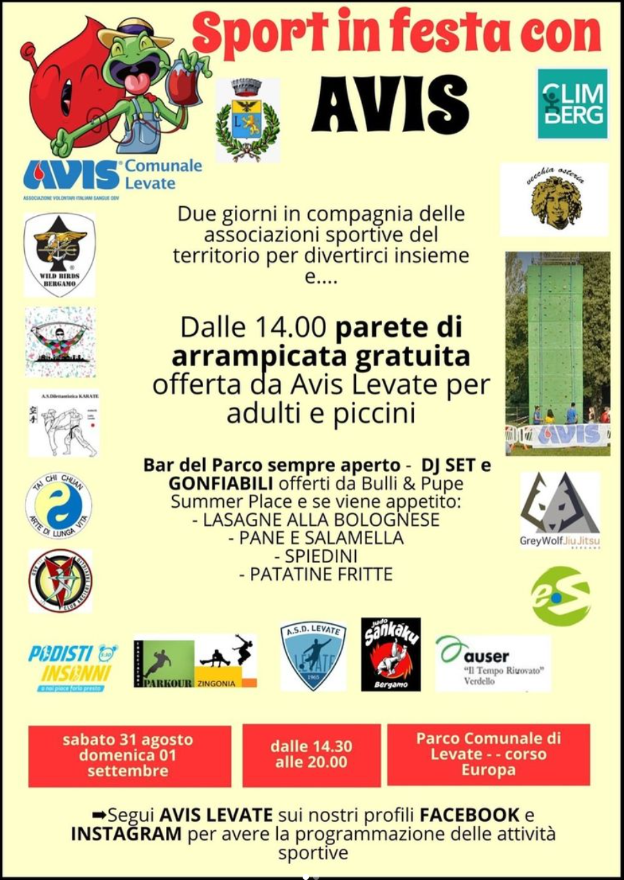 Foto del manifesto di Sport in Festa di Levate