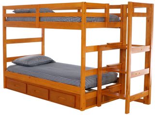 Mpf S Bedroom Furnishings, Ponderosa Bunk Bed With Stairs And Trundle Storage