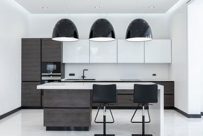 Fresh looking kitchen with a new polished concrete flooring in white colour installed by expert concreters for a home property in Perth WA.