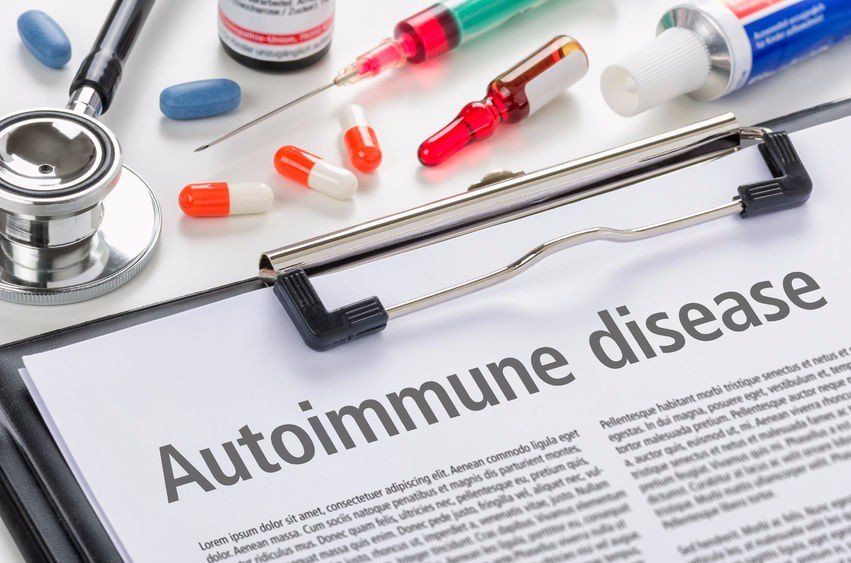 A clipboard with the word autoimmune disease written on it.