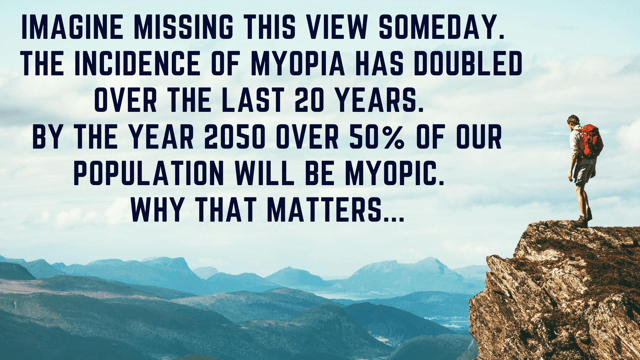 infographic stating 50% of population will be myopic by 2050