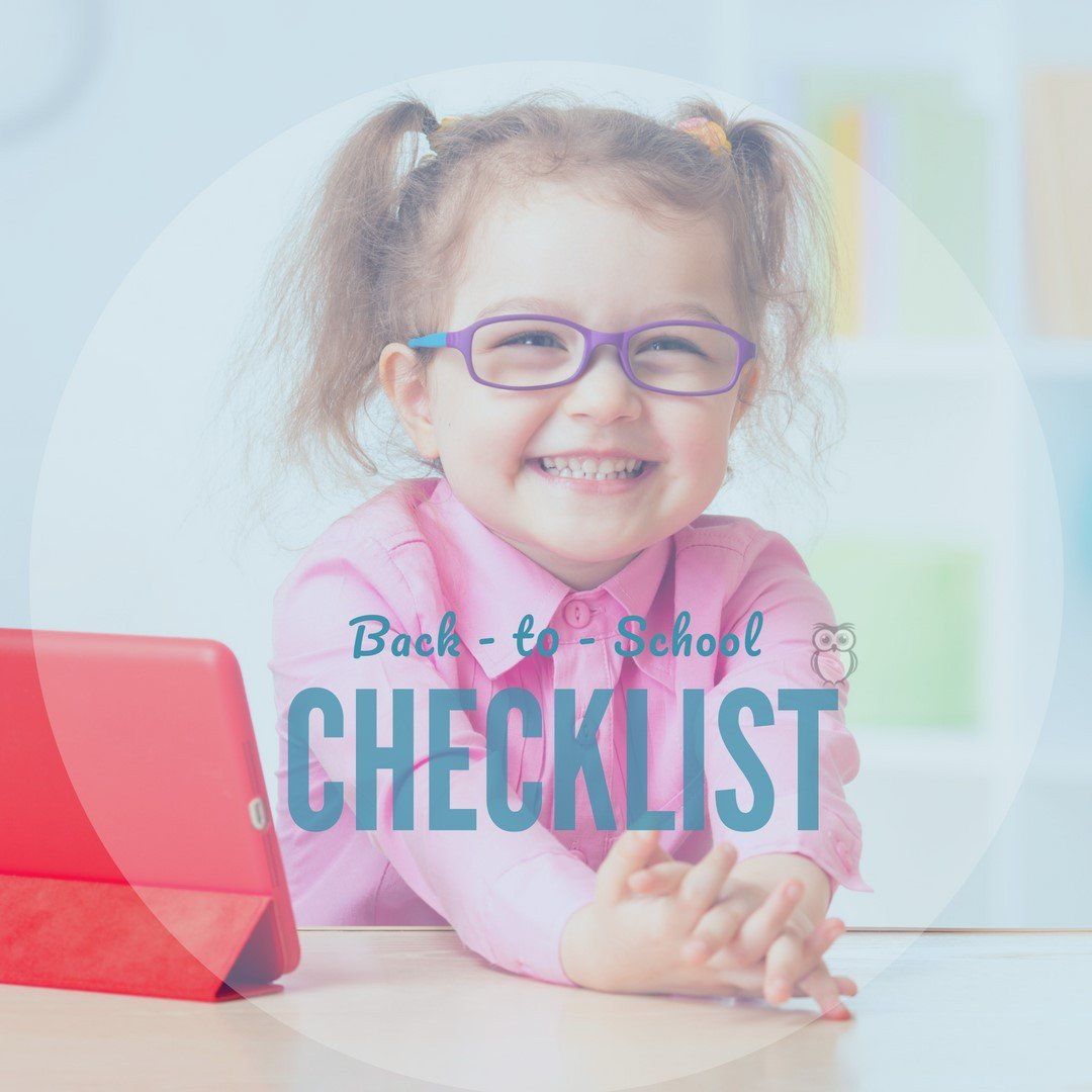 Young girl with tablet wearing glasses