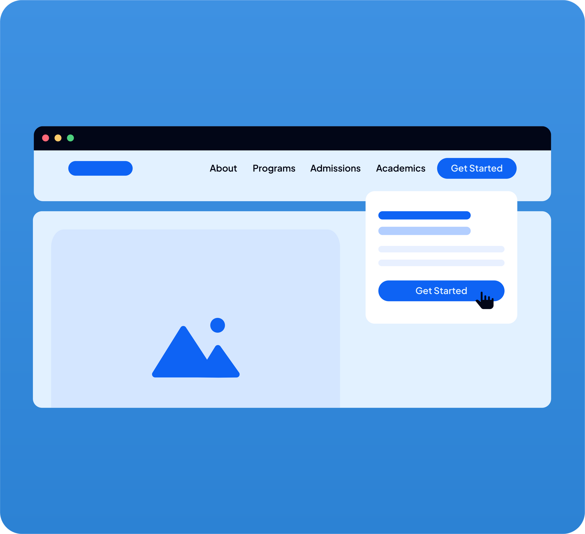 A teacher is sitting in front of a group of children sitting at tables in a classroom.