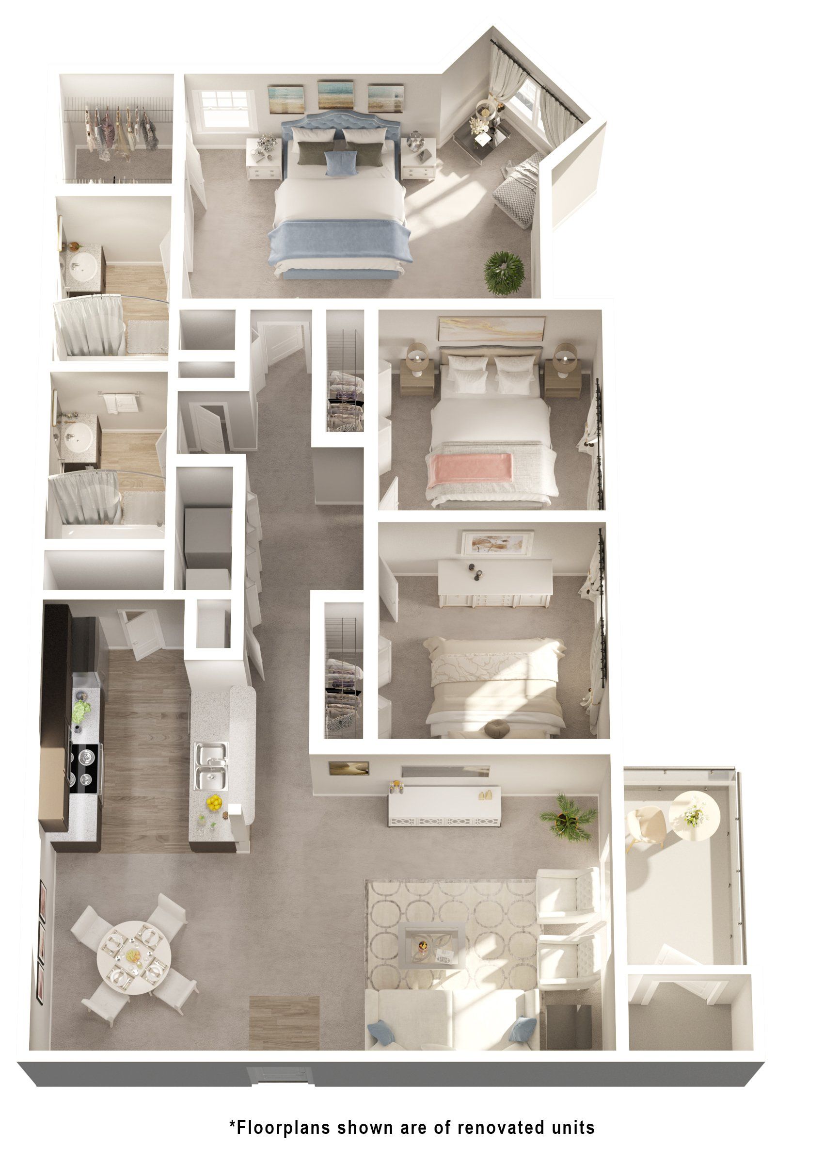 3 Bedroom | 2 Bath | 1110 SF