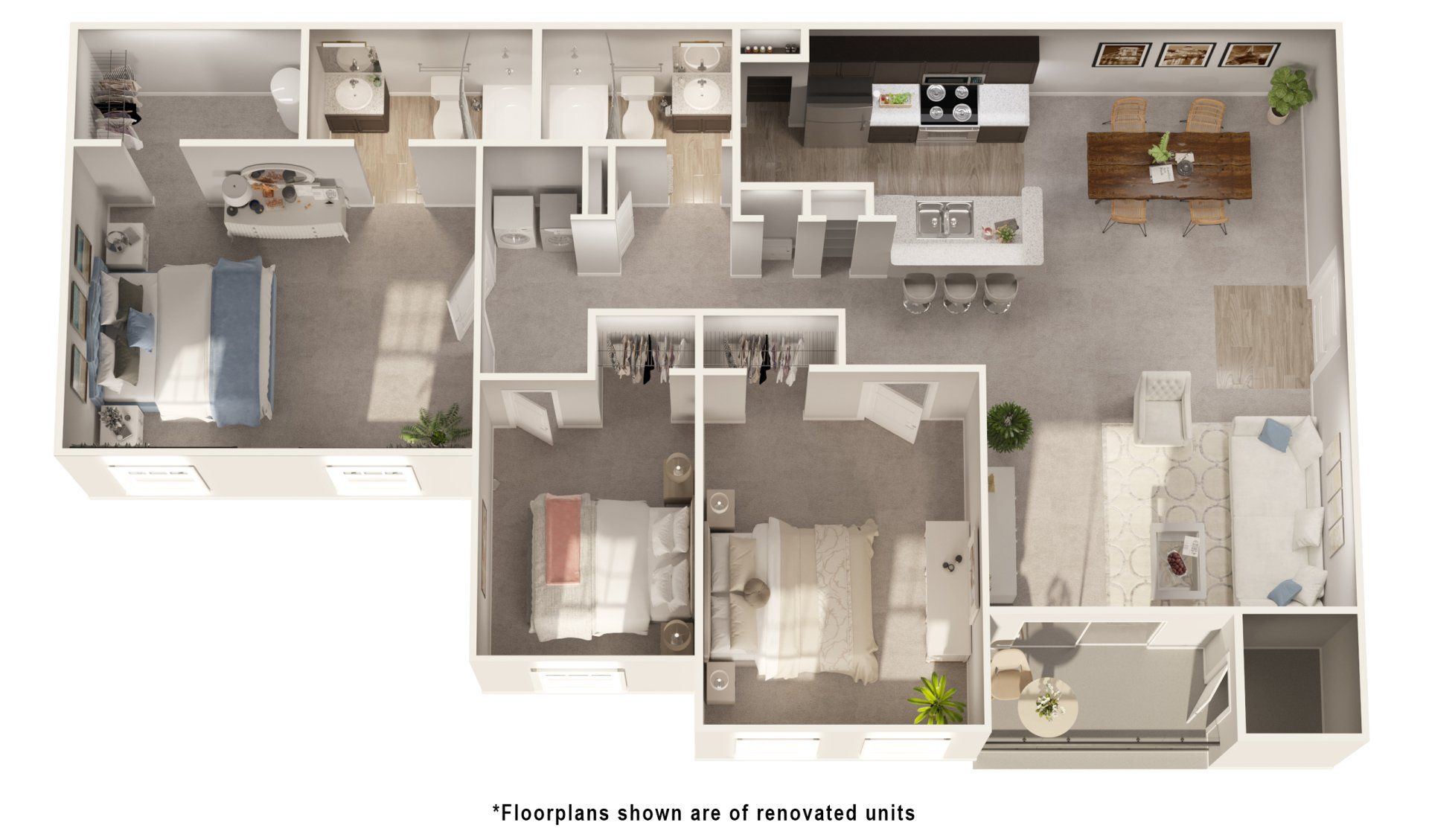 3 Bedroom | 2 Bath | 1200 SF
