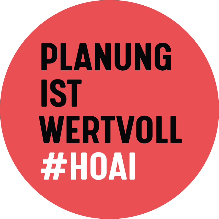 A red circle that says planning ist wertvoll #hoai